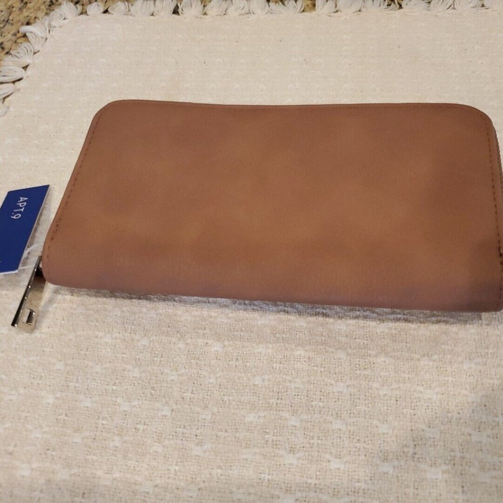 L@@K SAFE KEEPER RFID Brown Large Wallet Faux Leather EXCELLENT! NWT